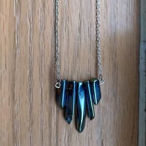Aura crystal points necklace